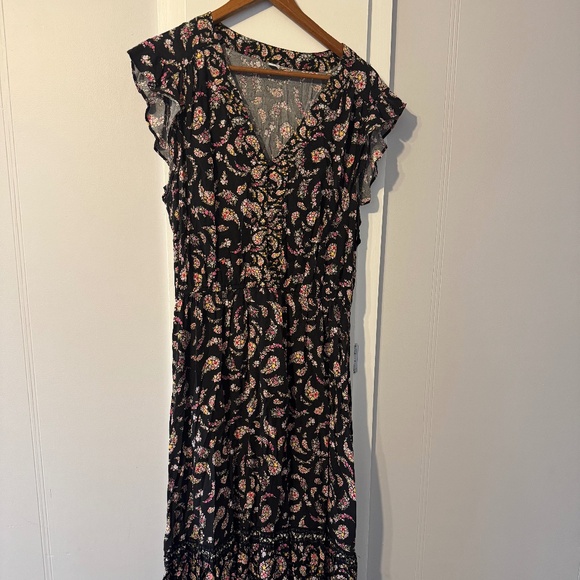 Black Floral Dress - Picture 1 of 8